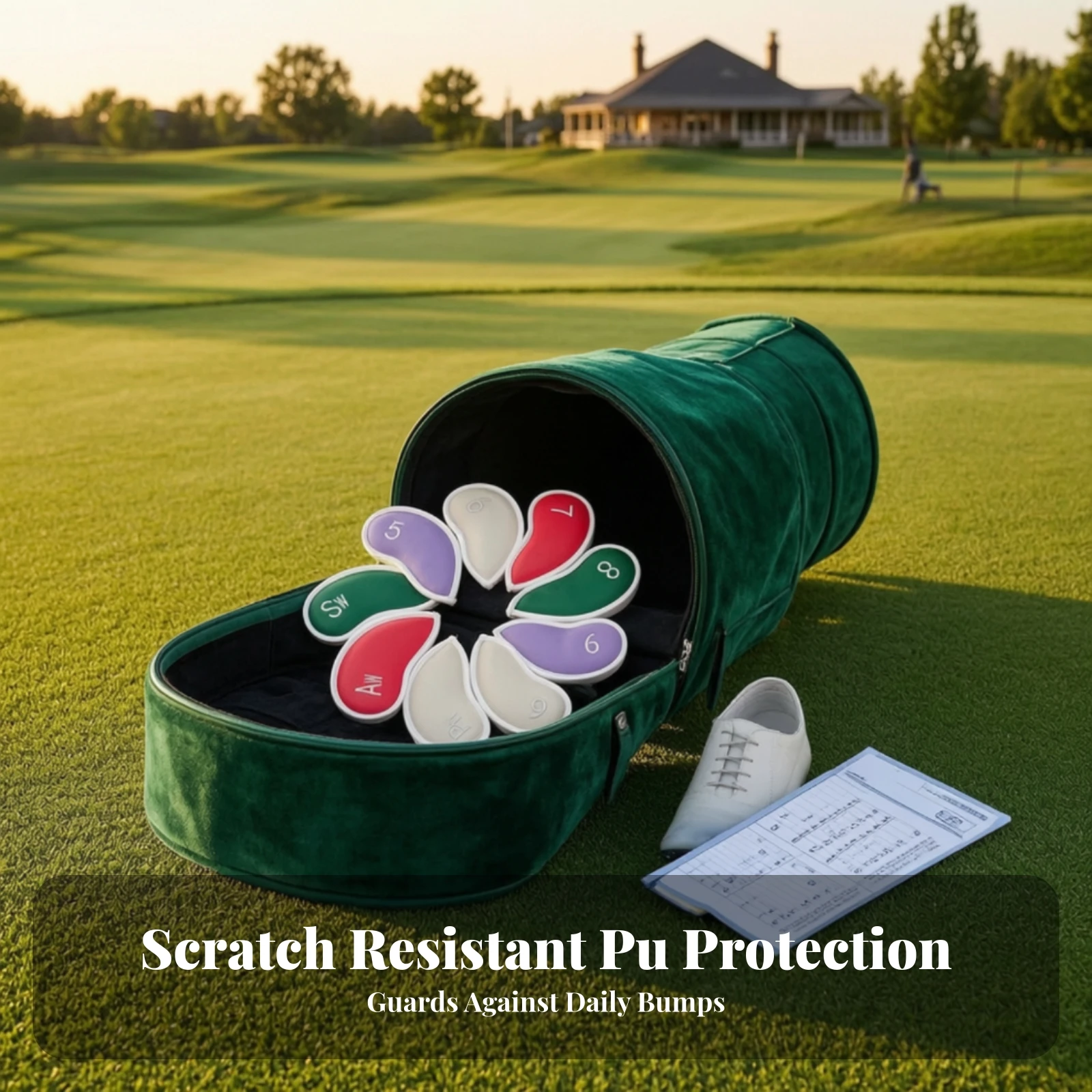 8 Pieces Golf Iron Head Covers Safeguarding Golf Iron Head Cover Sporting Goods Long-Lasting Waterproof for Golfers, Travel