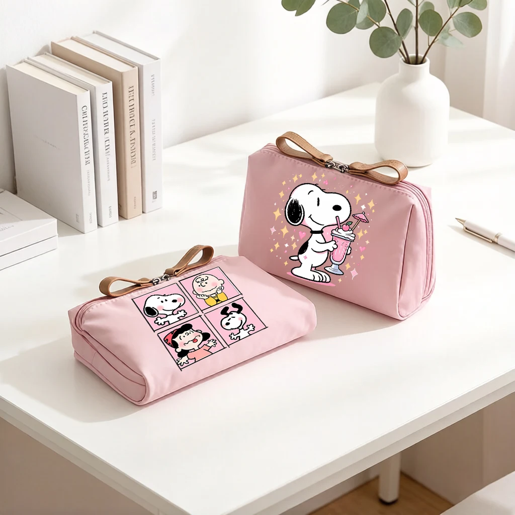 

Snoopys Women Makeup Bags Kids Girl Cute Anime Games Role Cosmetic Toiletry Moneybag Organizer Pouch Female Portable Makeup Case