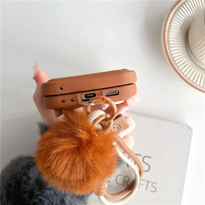 Cute 3D Bear Phone Case for Samsung Galaxy Z Flip 6 5 4 3 Protective Back Cover for ZFlip4 ZFlip5 ZFlip6 Case Shell