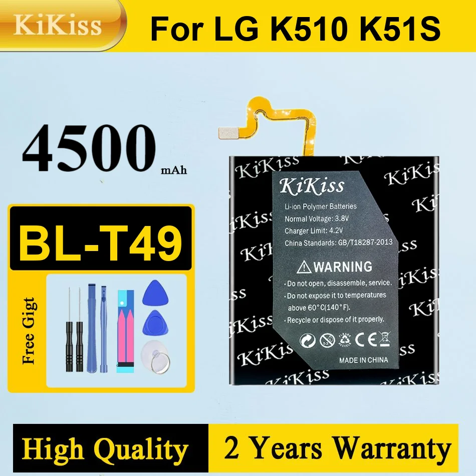 

Аккумулятор Kikiss на 4500 мАч BL-T49 для LG K510 K51S LM-K410BMW LM-K510BMW LM-K510HM