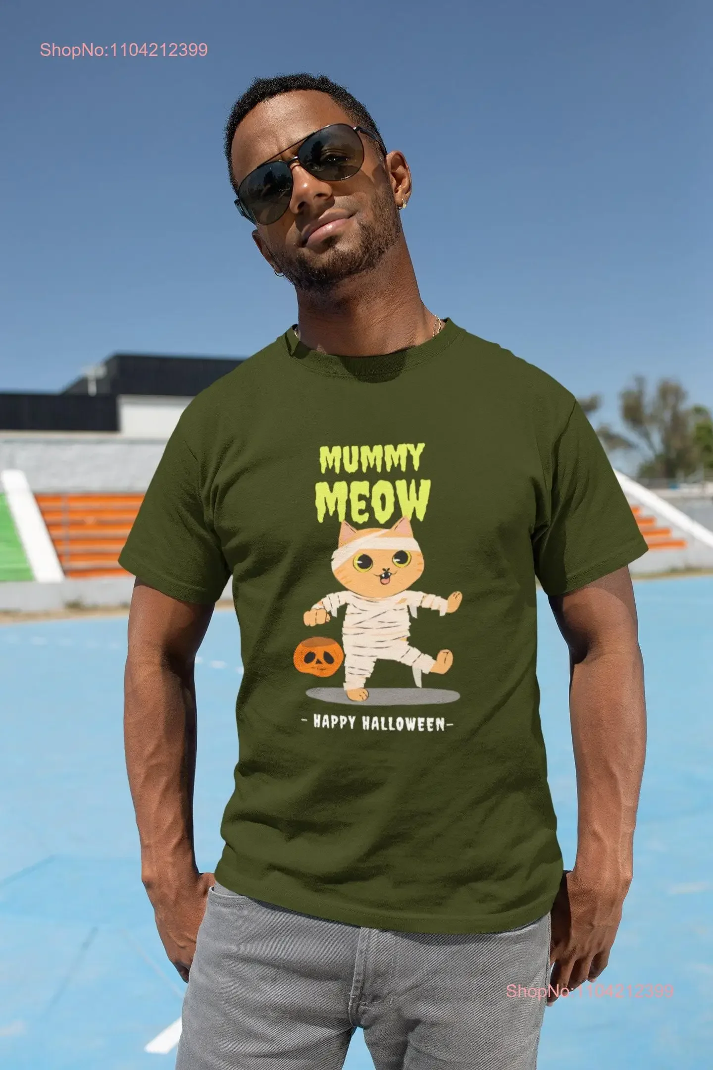 

Футболка «Мума Мяу» на Хэллоуин, забавный наряд, осенний череп, жуткий сезон, мужская винтажная стираная мягкая дизайнерская одежда, повседневная одежда