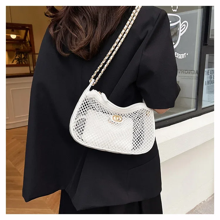 

2025 Hot! Xiaoxiangfeng Niche Chain Bag - Hollow Grid Versatile Shoulder, Summer Messenger Bag