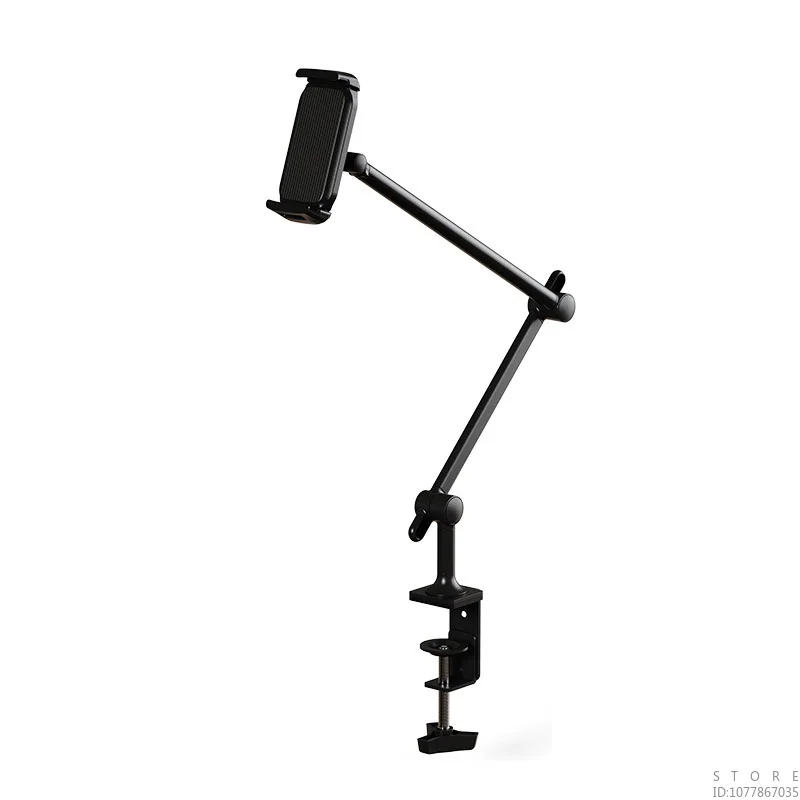 360° Adjustable Long Arm Aluminum Tablet Stand Holder Clamp Mount , Tablet Holder for 4