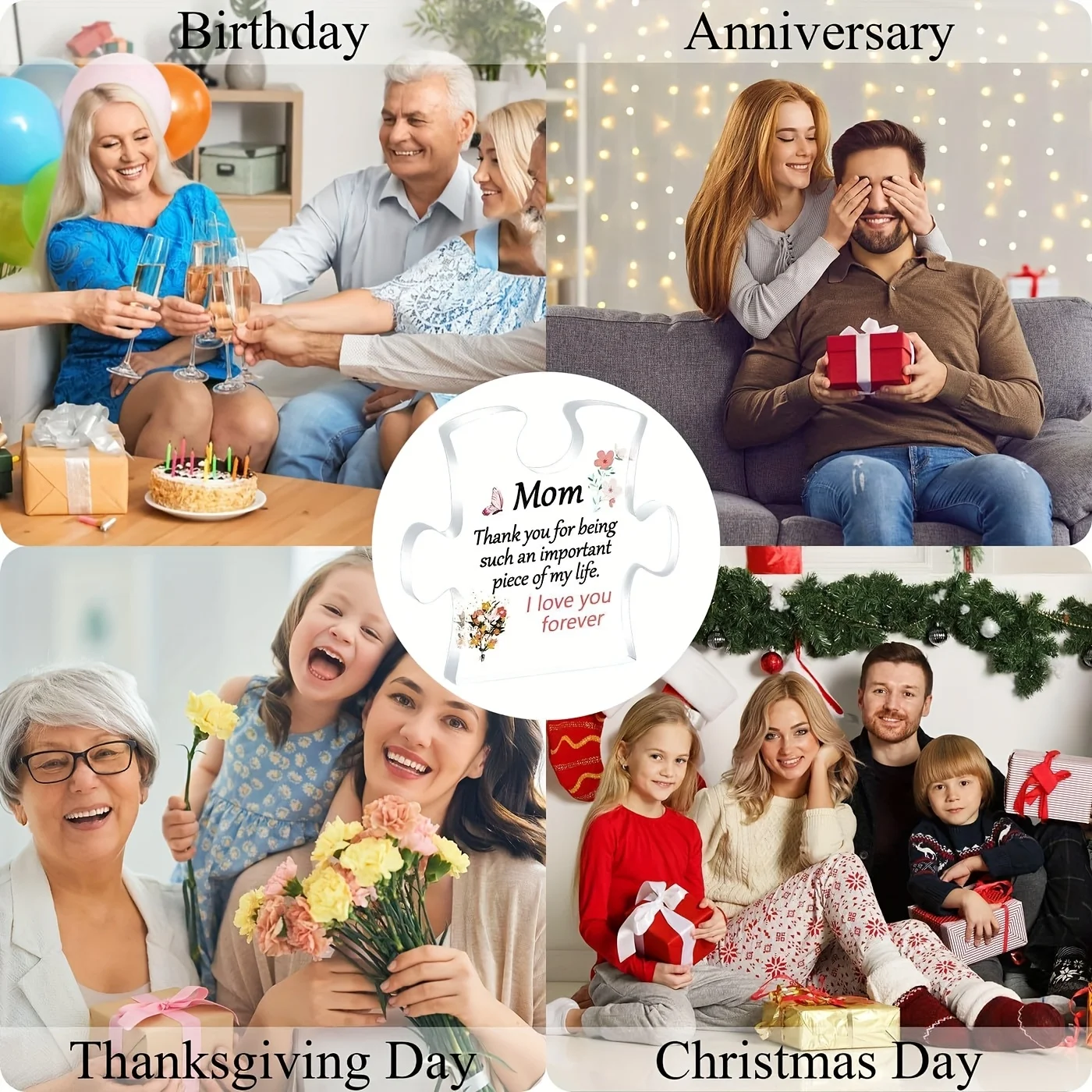 هدايا للأم، هدايا عيد ميلاد رقيقة للأم من كتلة أكريليك للابنة، هدايا عيد الميلاد لعيد الميلاد وعيد الأم للأم