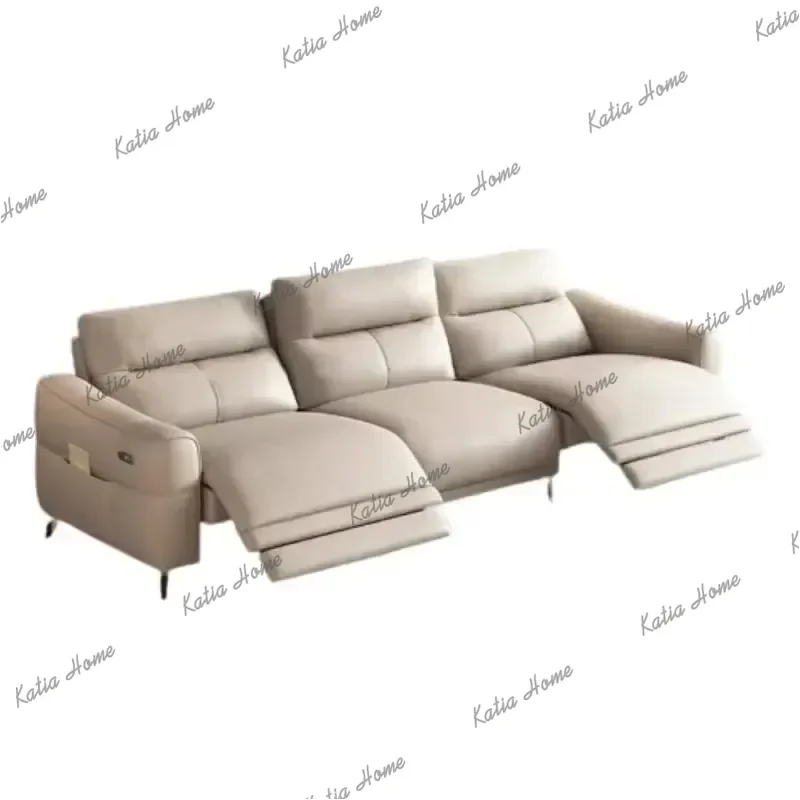 European Design Electric Sofa Leather Waterproof Oversized Italian Recliner Sofa Lounge Loveseat Divano