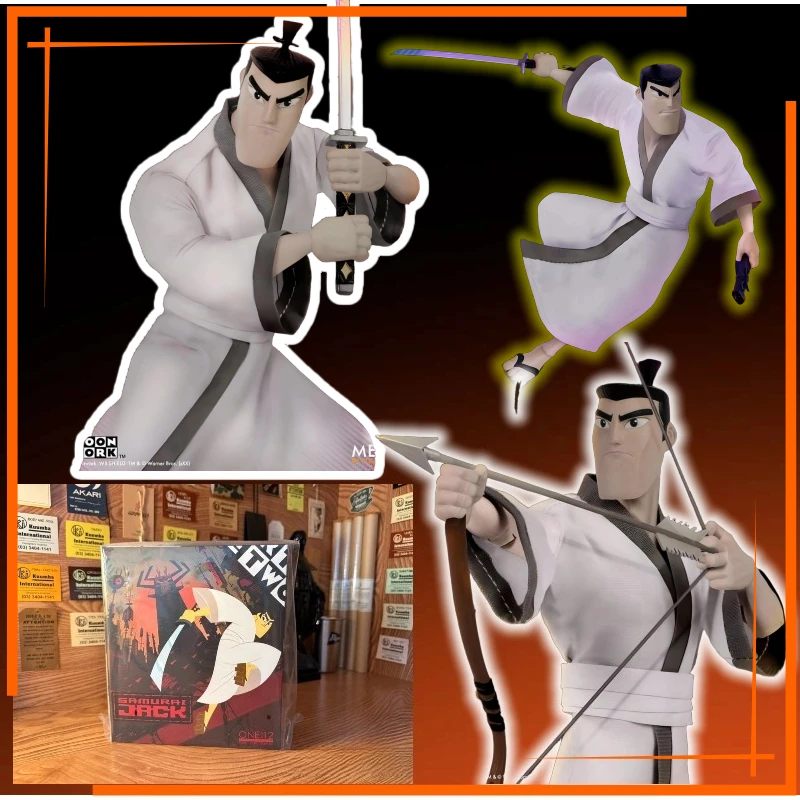 【Pronta Entrega】Figura de Ação Autêntica Mezco One:12 Samurai Jack Escala 1/12, Modelo Articulado Colecionável, Brinquedo para Fãs e Presentes