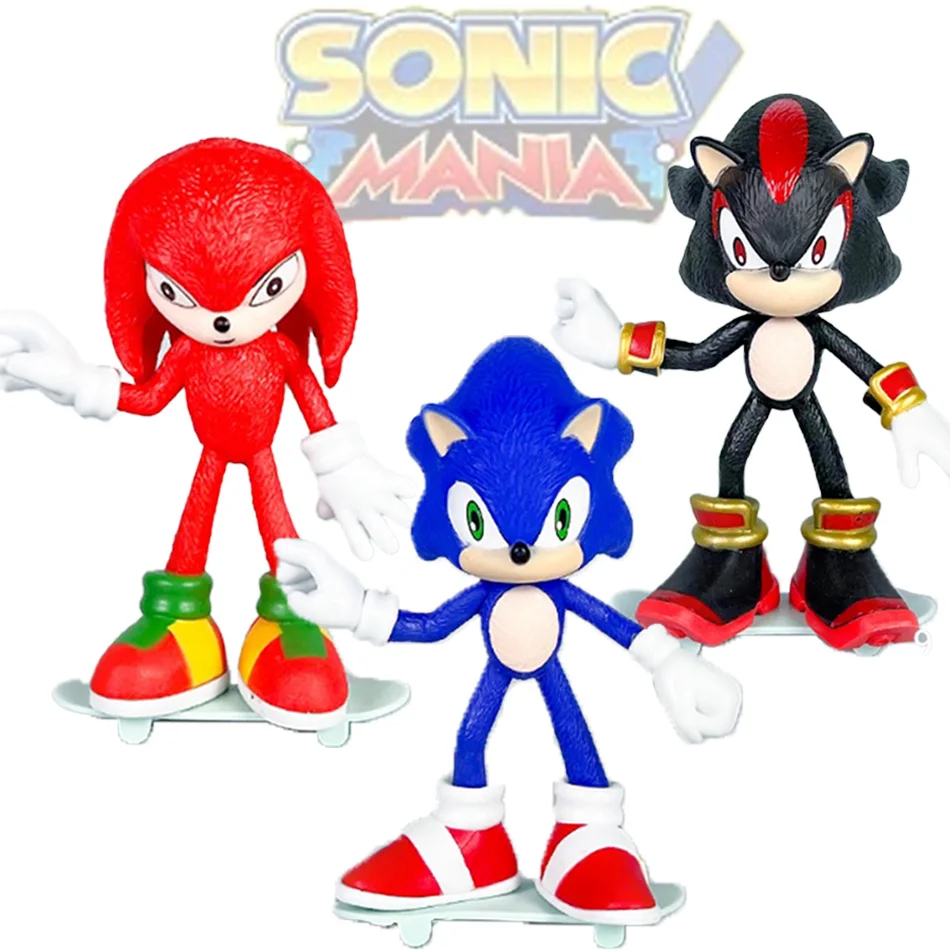인기 판매 게임 캐릭터 슈퍼 소닉 마우스 플라잉 마우스 PVC 피규어 샤타너 크루즈 애니메이션 인형 트렌디 장난감 책상 장식 선물