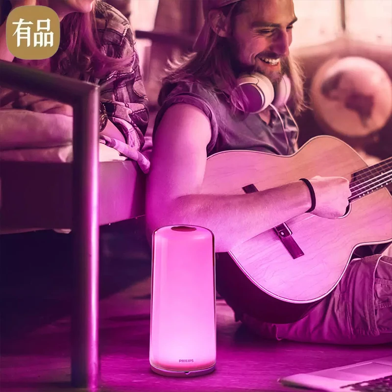 Zhirui Inteligente Lâmpada de Cabeceira Casa Atmosfera Iluminação Mesa Night Light Music Sync Funciona com Mijia Mi Casa APP