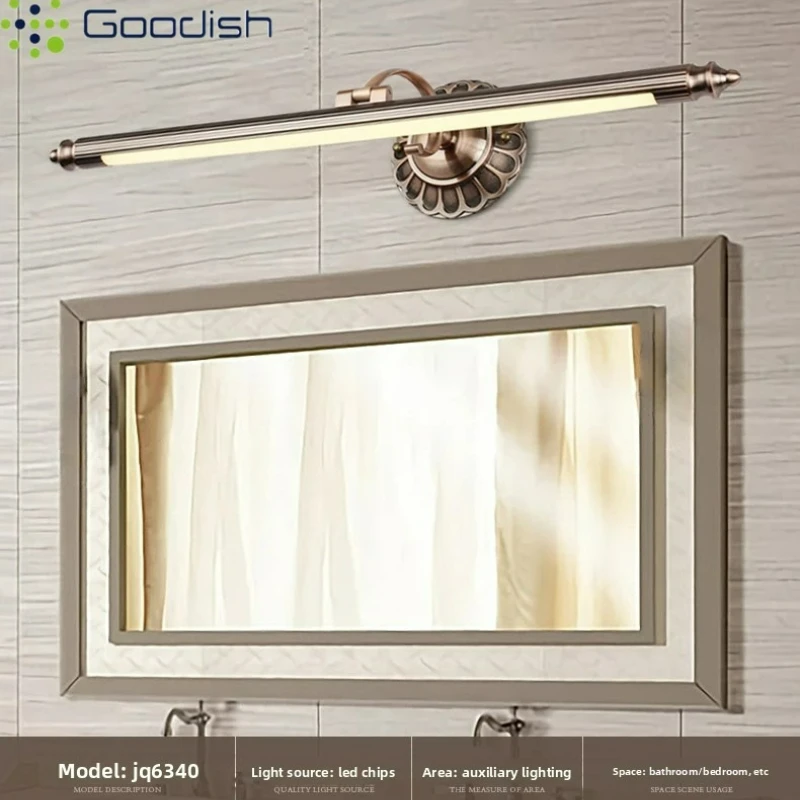 

Modern Luxury Nordic LED Wall Lamp Waterproof Retro Long Strip Mirror Art Creative Lights for Bedroom Home Decoration Chandelier