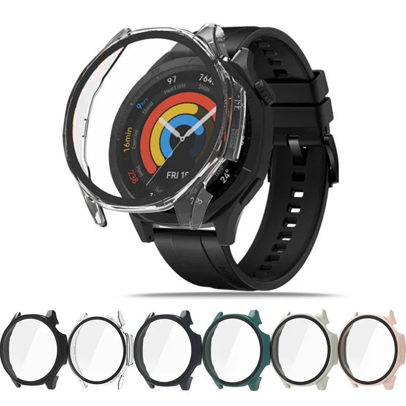 

Стекло + чехол для Huawei Watch GT5 GT 5 41 мм 46 мм, протектор экрана из закаленного стекла и жесткий защитный бампер из поликарбоната для Huawei Watch GT5