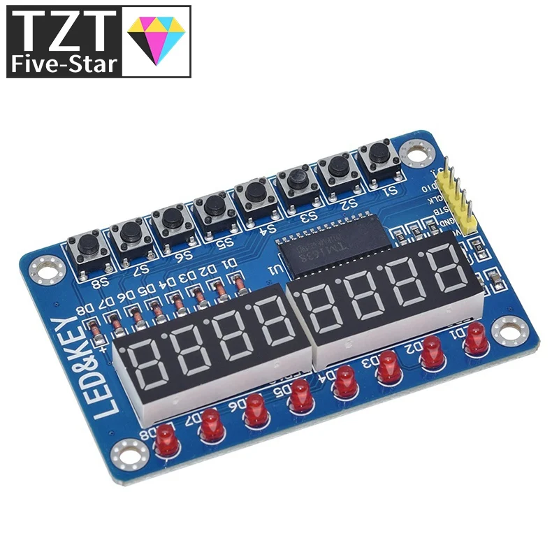 TZT 1/3PCS TM1638 Display-Modul für AVR Arduino Neues 8-Bit Digitales LED-Display 8-Bit – Detail 4