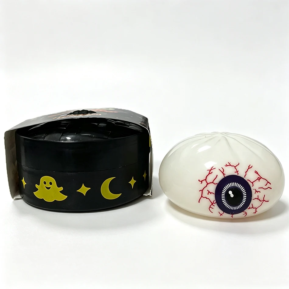 Hot Selling Halloween Blind Box Halloween Mystery Theme Glitter Powder Squeeze Soft Rubber Bun Toy Decompression Rebound Toy