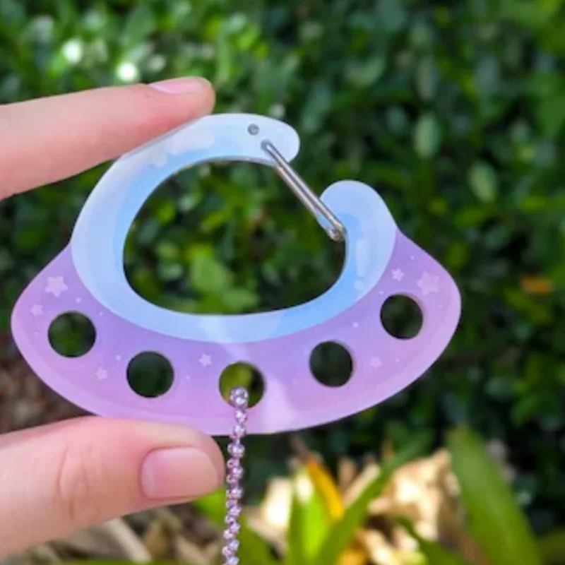 Cute Clear Acrylic Charms Customizable Carabiner Shape Accessory for Keychains And Crafts