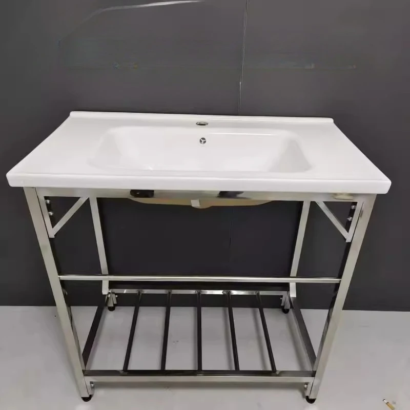 

Stainless Steel Sink Support Bracket - Heavy Duty, Anti-Rust Floor Mount for Bathroom Basin, Extra Thick & Secure Installation