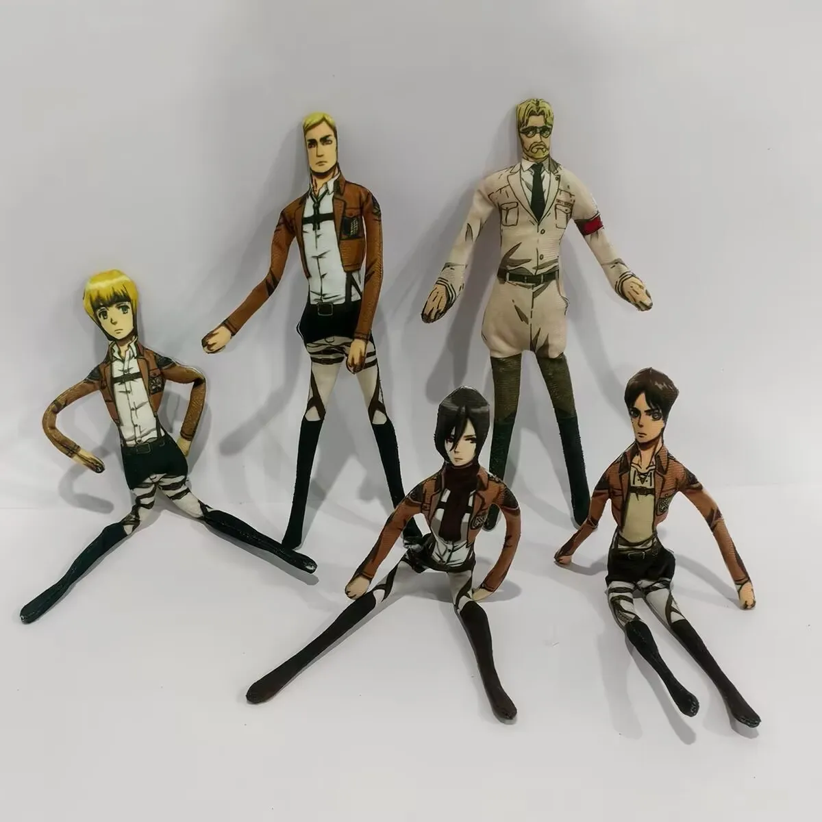 Attack On Titan Plush Doll 28cm Eren Jaeger Stuffed Dolls Abstract Joint Flexible Levi Ackerman Plush Toys Halloween Gift XMAS