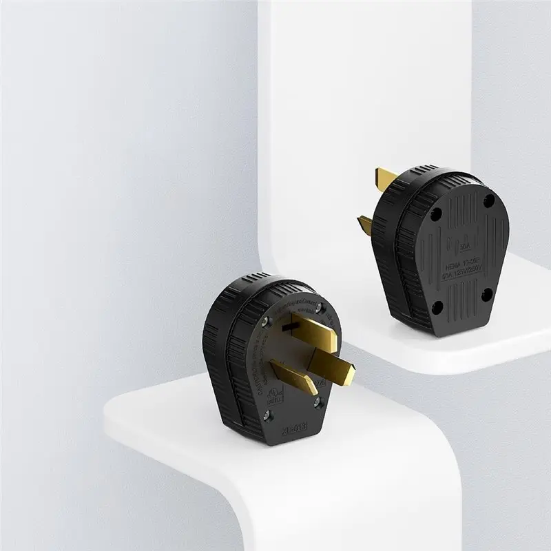 ABMR-US Industrial Plug 50-Amp 10-50P For Dryers, 50A 125/250V Suitable For Dryers, Stoves, And Generators US PLUG