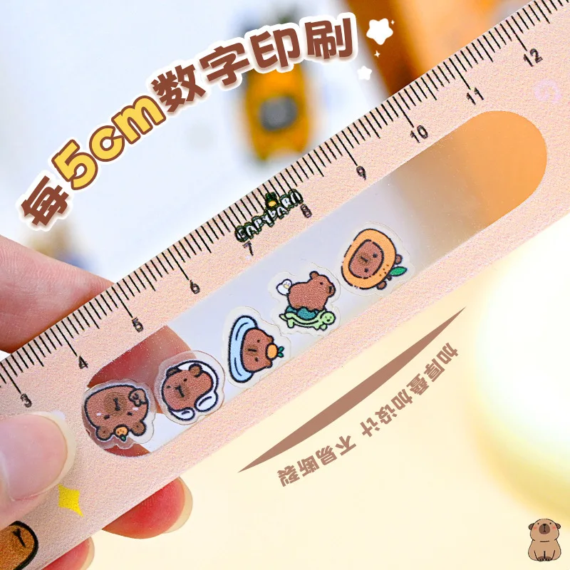 Cute Cartoon Capybara Ruler Creative Student Heart aking Joy 5cm Straight Ruler Personalized DIY Sewing Home Fabric view 3