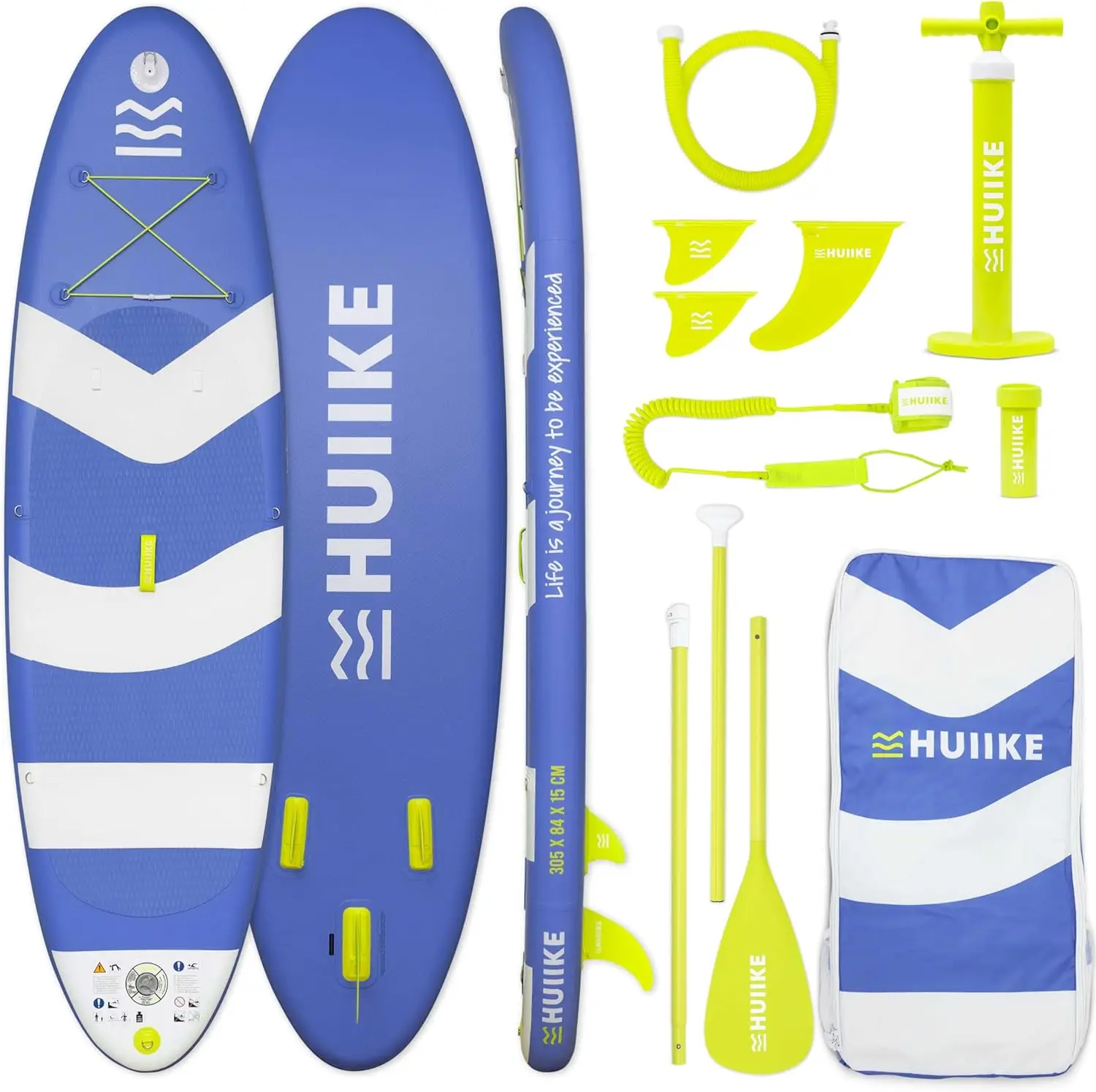 

Inflatable Paddle Board for Adults with Accessories Included, Oar, Fins, Pump. Stand Up Paddleboard Great Stability and Resistan