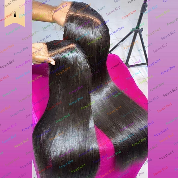 40 Inch Front Glue Free Full High Definition Lace Wig, Cuticle Alignment Girl Indian Wig, Lace Front Human Hair Wig