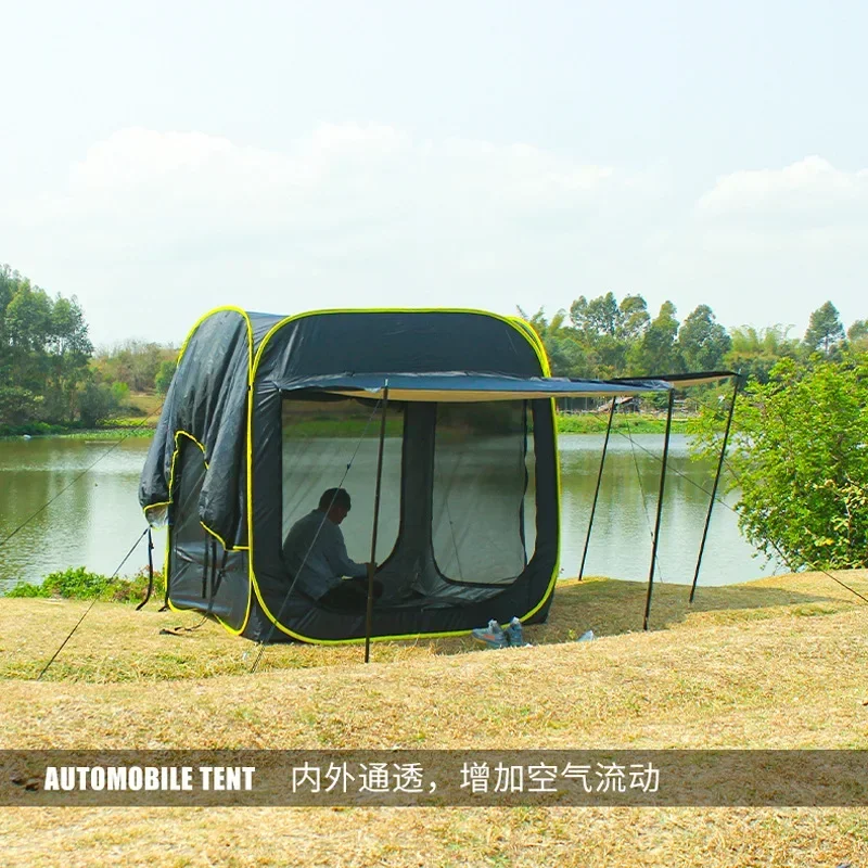 Pop-up Sunproof Waterproof Car Rear Tent Outdoor Camping Travel Car SUV Tent Multi-functional Fishing Tent Party