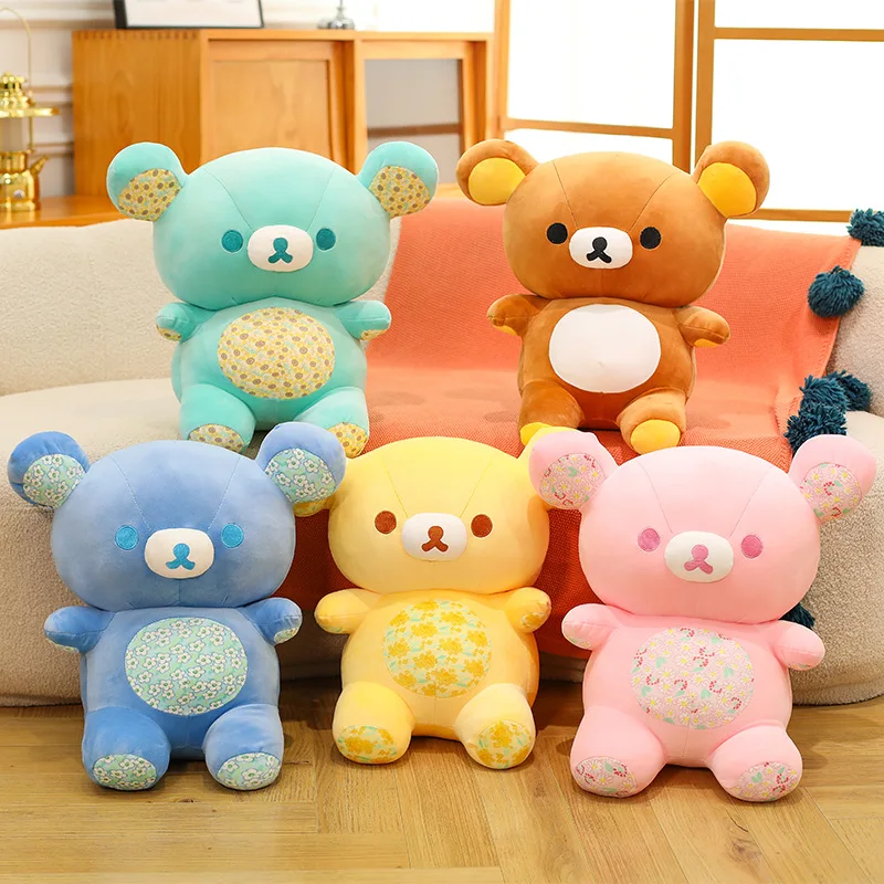 

35 см красочные вишни Rilakkuma плюшевая кукла диванная подушка украшения для спальни фрикадельки La La Bear кукла подарок на день рождения для девочки