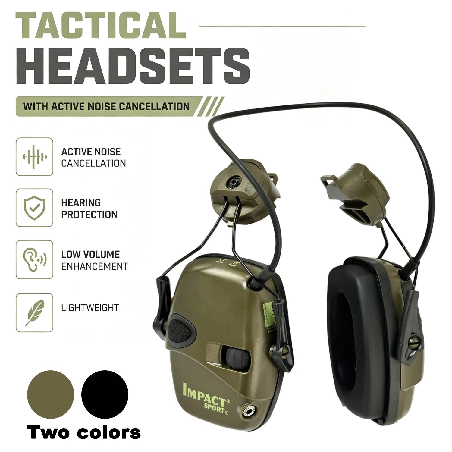 Outdoor Sports Anti-noise Impact Sound Amplification HL Bracket Shooting Earmuff Tactical Hunting Hearing Protective headphones