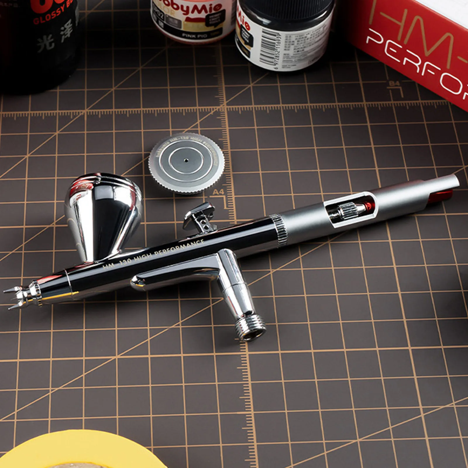 

HOBBY MIOHM-130 0.3mm HP Double-Action Airbrush Model Painting Tool for Plastic Model Hobbies and DIY Accessories