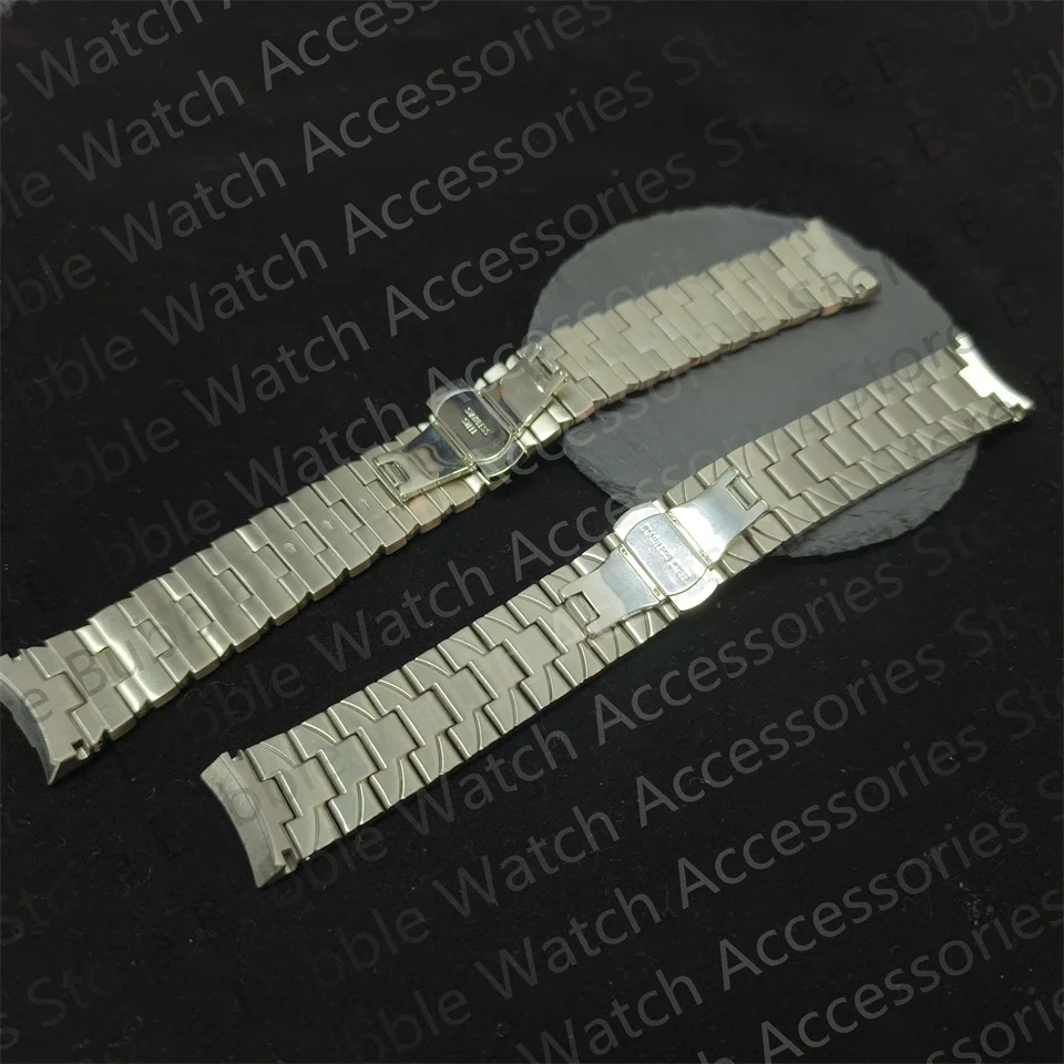 24MM Brush Curved End Solid Stainless Steel Watch Band Replacement Strap Bracelet Fit For PANERAI LUMINOR Marina PAM 164