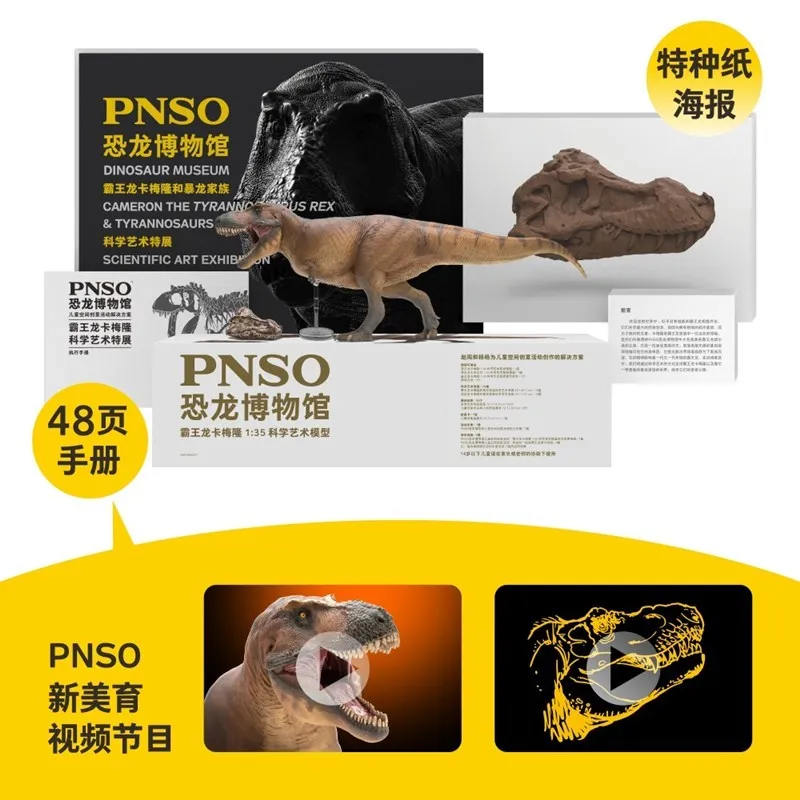 Cameron PNSO Jurassic Tyrannosaurus Dinosaur Museum Modello 1:35 Scienza Arte Con Attacco Teschio Durevole Giocattolo Da Collezione Figura