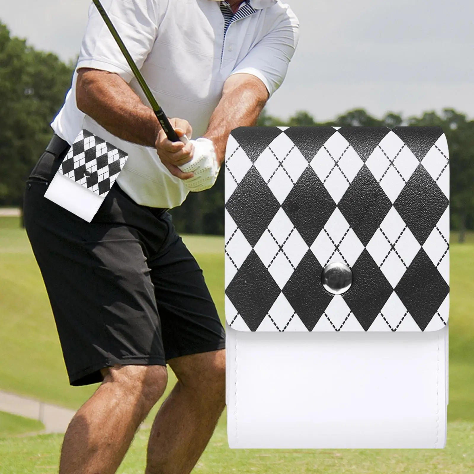 

Golf Rangefinder Case PU Leather Sturdy Rangefinder Protective Case Fanny Pack Golf Accessories Lightweight Waist Bag Pouch