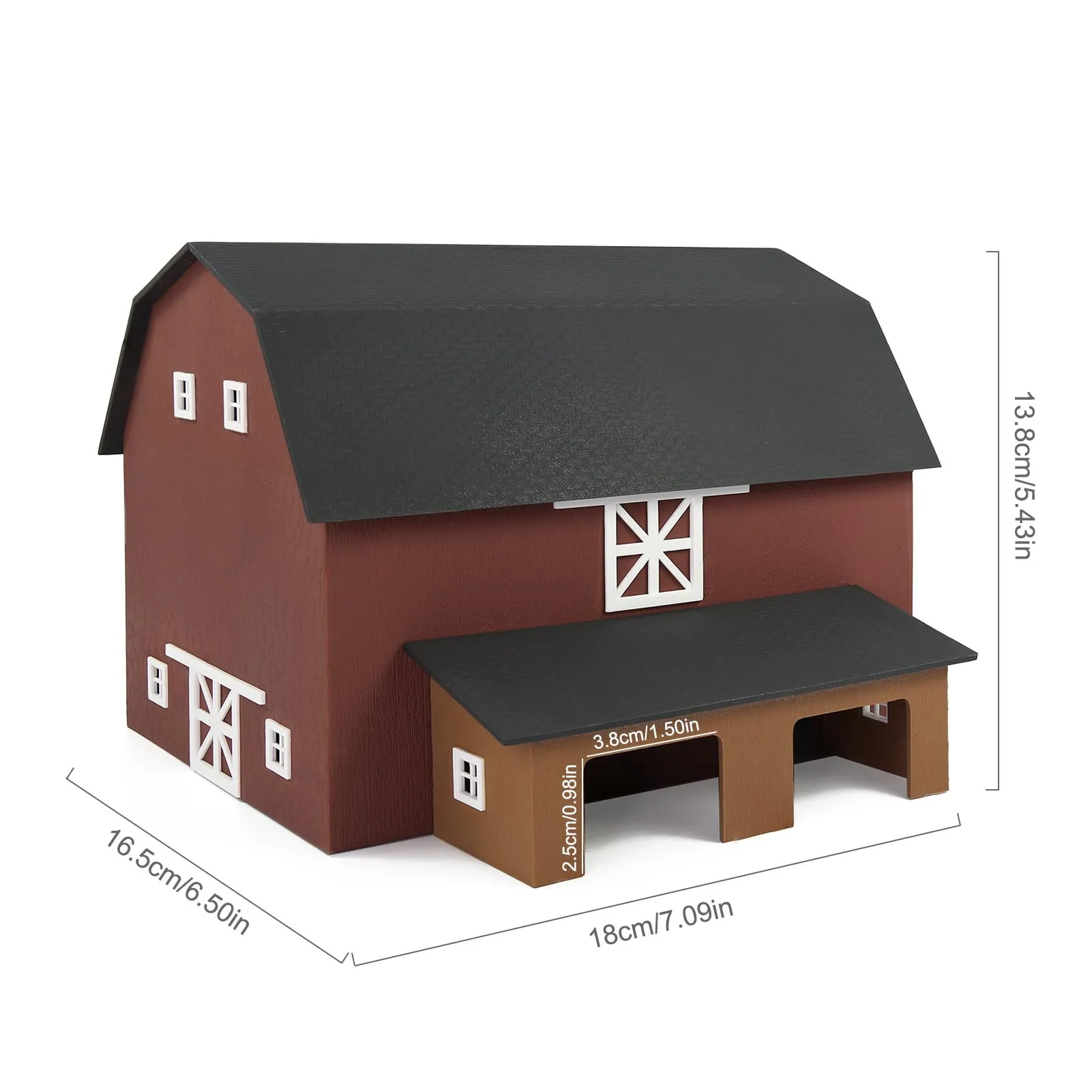 Evemodel 1 Unit HO Scale Model Barn Cow Shed Painted Assembled JZ8708