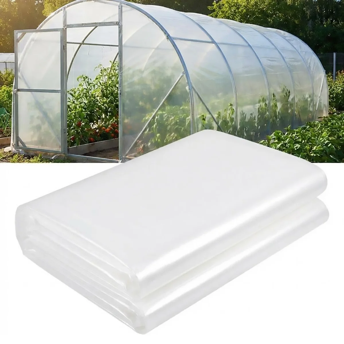 

Пленка для теплиц, полиэтиленовая пленка 6 мил с УФ-защитой, покрытие для теплиц для сельского хозяйства, садоводства и защиты растений