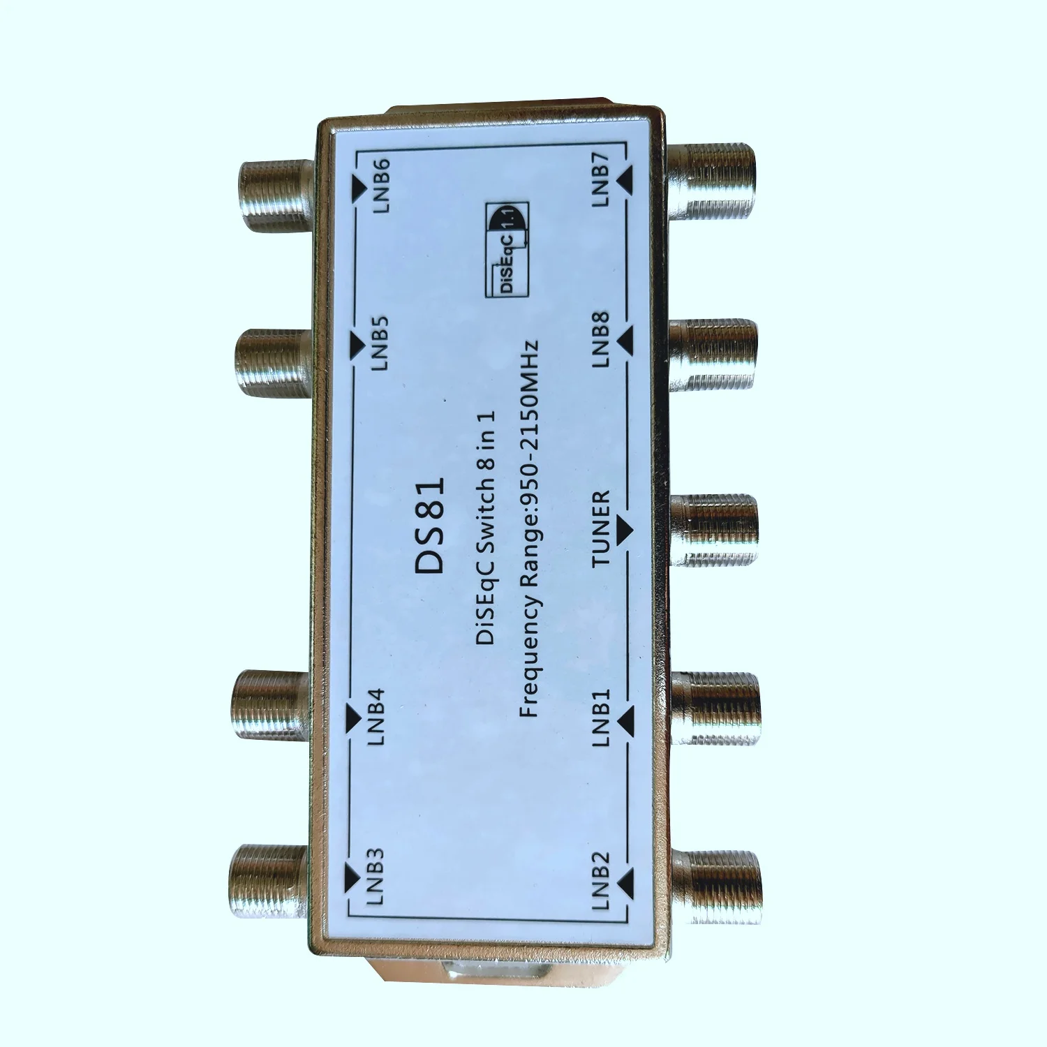 DS81 8 em 1 Sinal Satélite DiSEqC Switch LNB Receptor Multiswitch