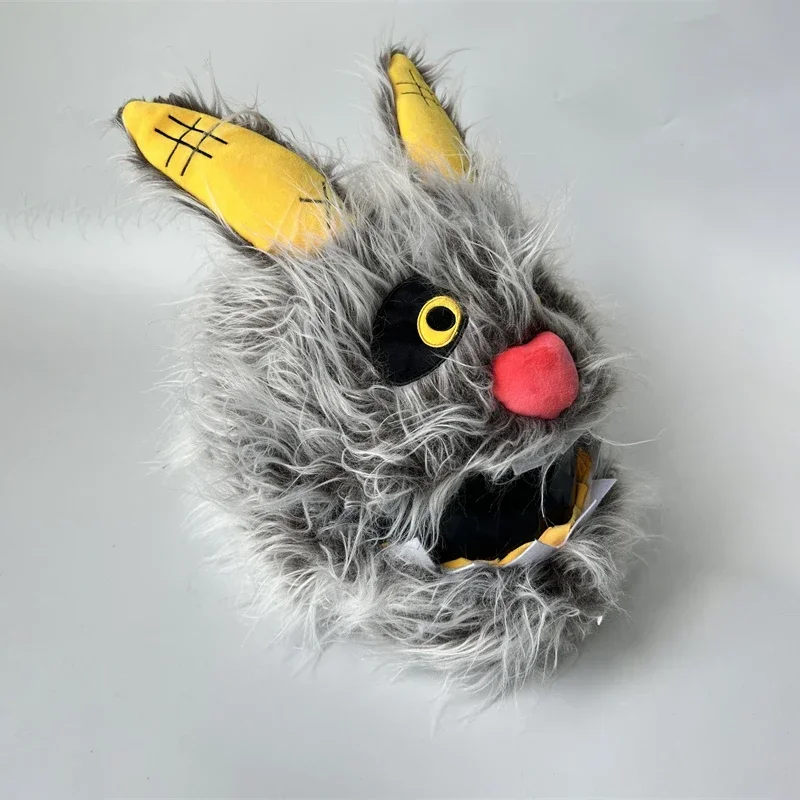 Helmet Protection Headgear Cover Cartoon Fluffy Scar Rabbit For Motorcycle Full-Face Case For Outdoor Fun Personalized Helmets