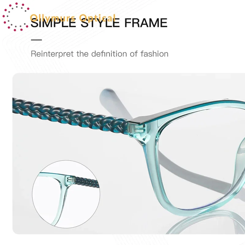 OLLYMURS القط العين النظارات البصرية قصر النظر النساء مد البصر وصفة طبية نظارات نظارات للقراءة الضوء الأزرق حجب الكمبيوتر Eyewea