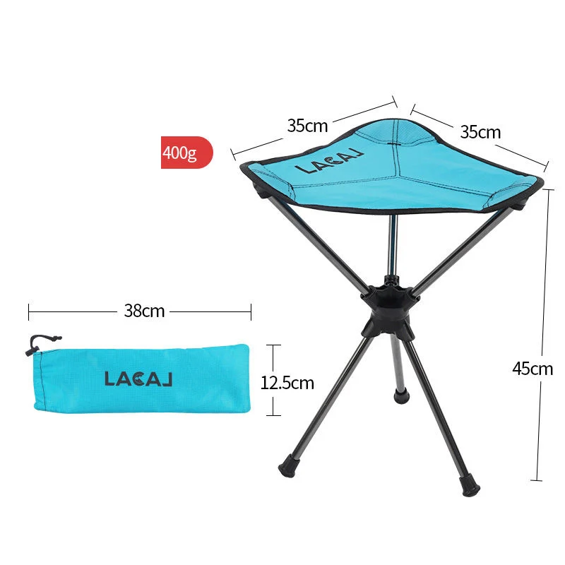 Alloy Rotating Triangle Chair Fishing Camping Bench Portable Outdoor Leisure Folding Small Mazar Super Light Aluminum