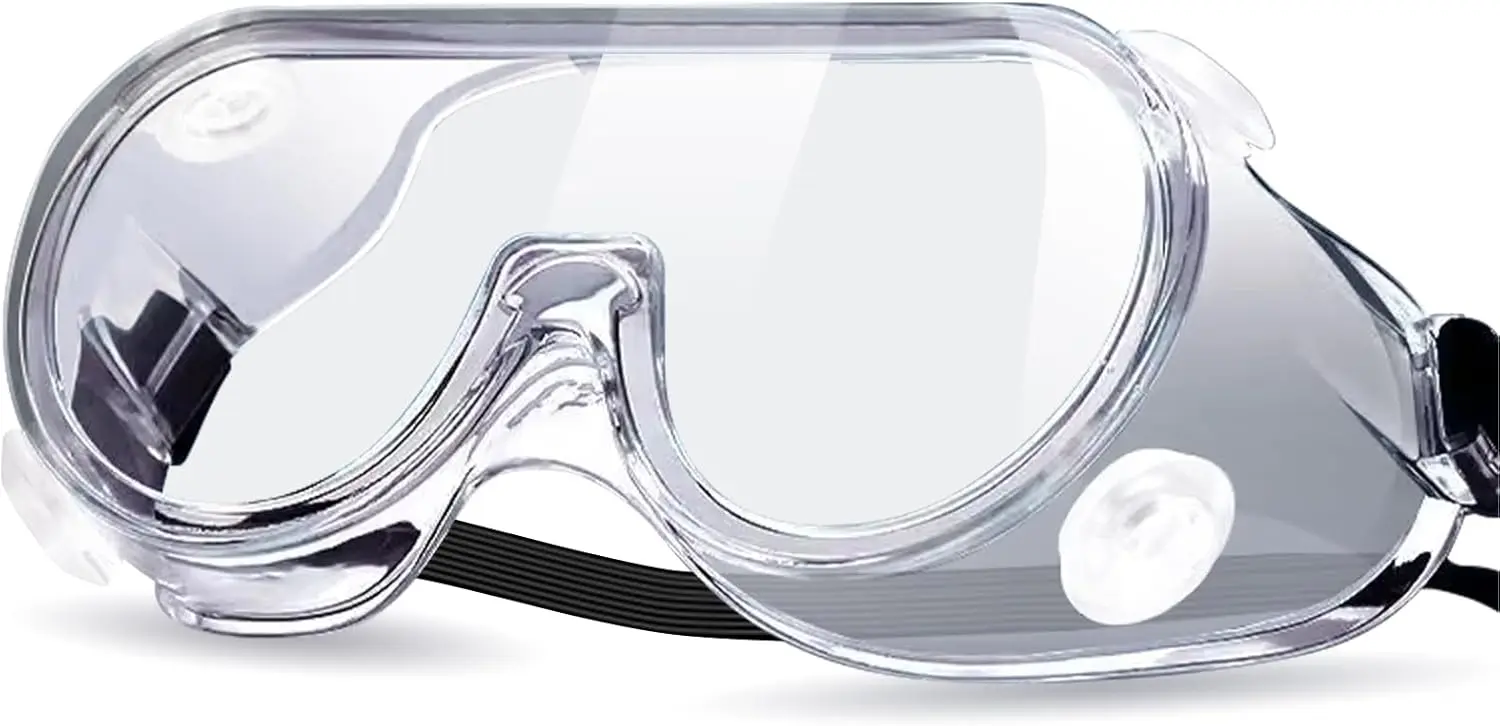 

Anti-Fog Safety Goggles,Chemical Splash Eye Protection Over Glasses,Adjustable Lightweight for Science Construction Woodworking