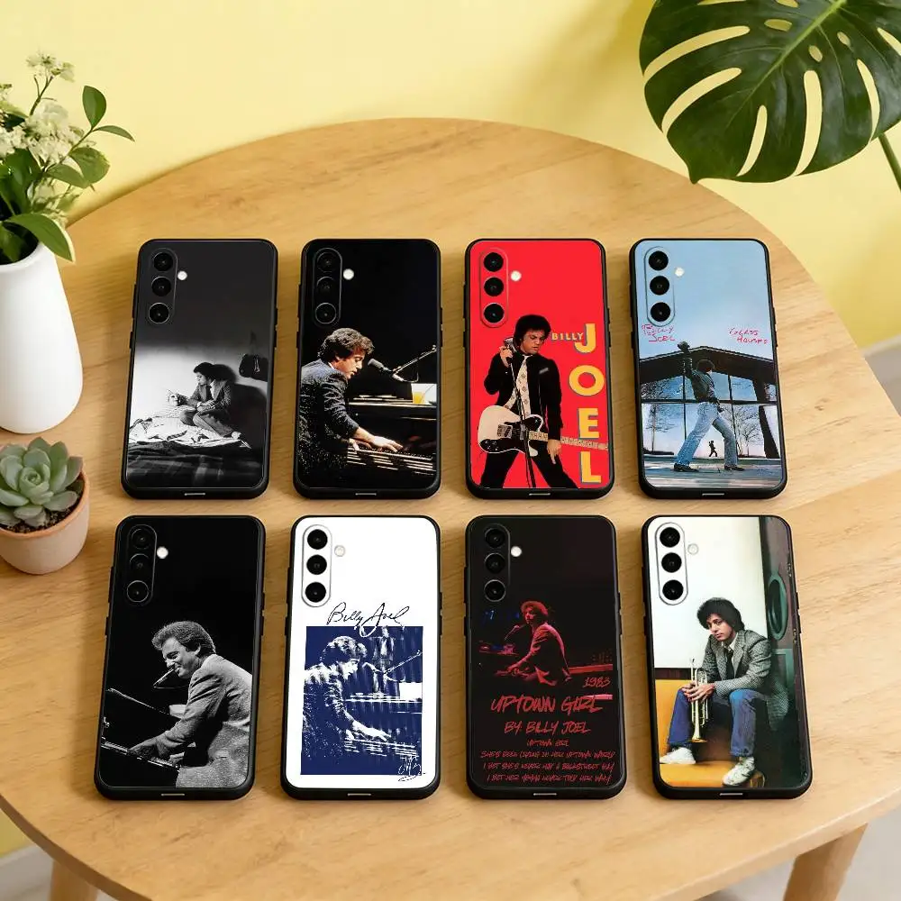 B-Billy Joel Singer Phone Case For Samsung Galaxy A73,A72,A71,A70,A53,A52,A51,Soft Silicone Black Cover