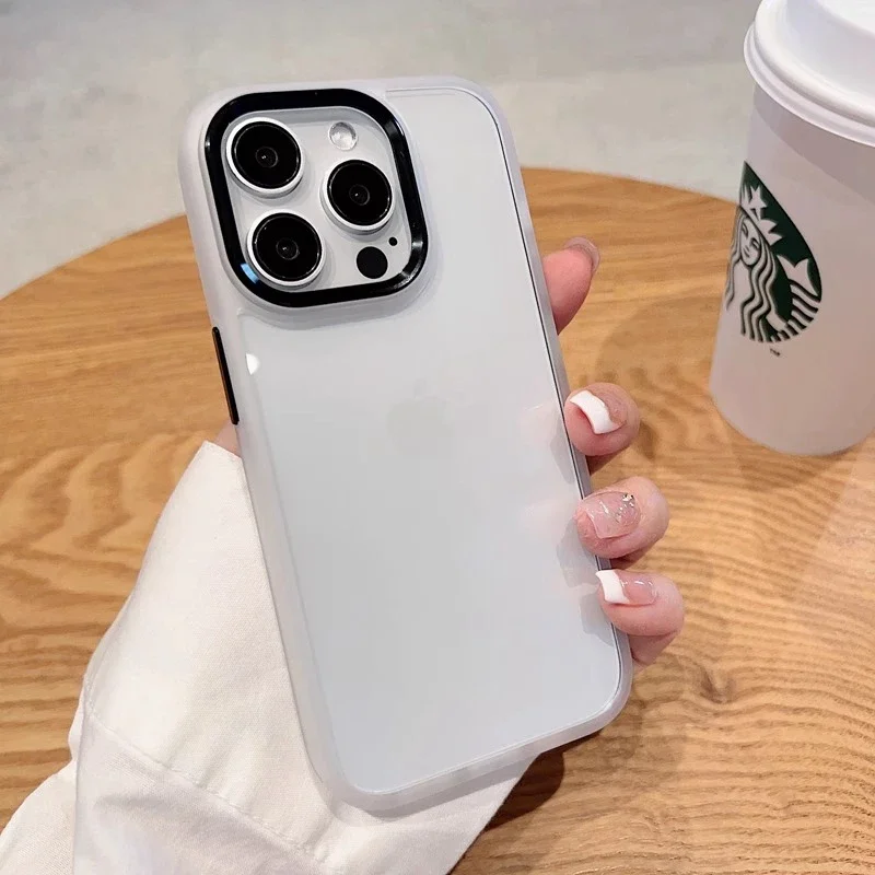 Luxury Transparent Phone Case For iPhone 11 12 13 14 15 16 17 Pro Max Plus Air Clear Shockproof Bumper Cases Cover - náhled 4