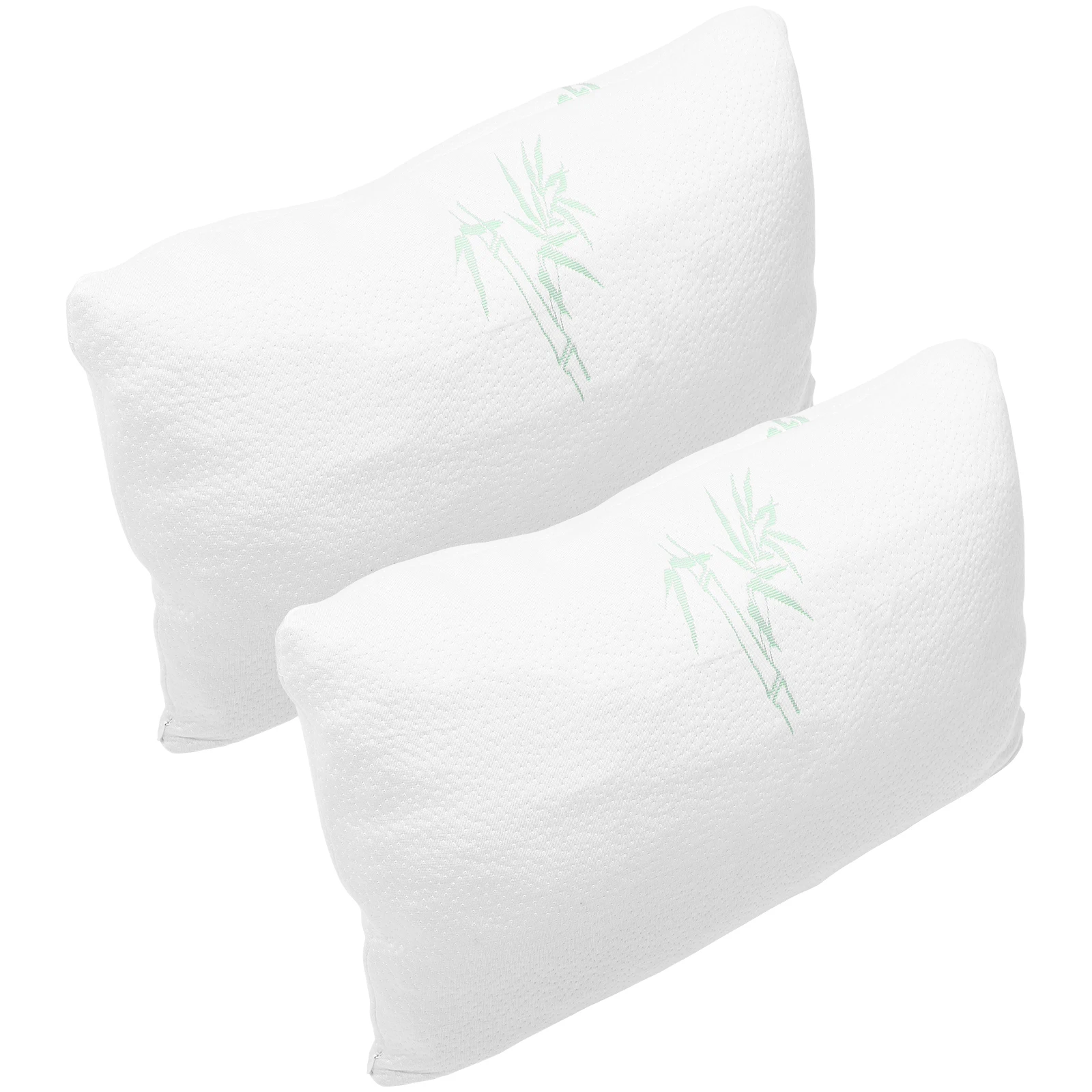 

2Pcs Bamboo Fiber Pillow Case Memory Foam Neck Support Cover White Cool Breathable Anti Deformation Cervical Pain Relief Latex