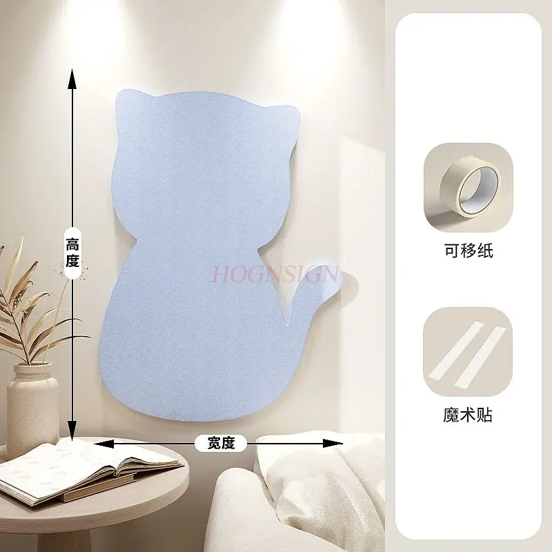 قطعة واحدة من ملصقات الحائط لباد القط، الصور، جدار العرض الراقية، لوحة الخلفية، ديكور الحائط، لباد الصوف الإبداعي، لوحة الرسائل #4