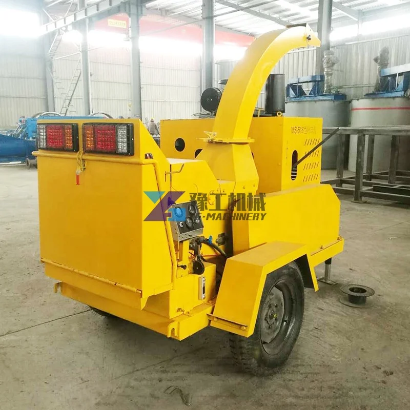 Mobile Hydraulic Wood Log Chipper Machine 120HP Diesel Engine Wood Chipper