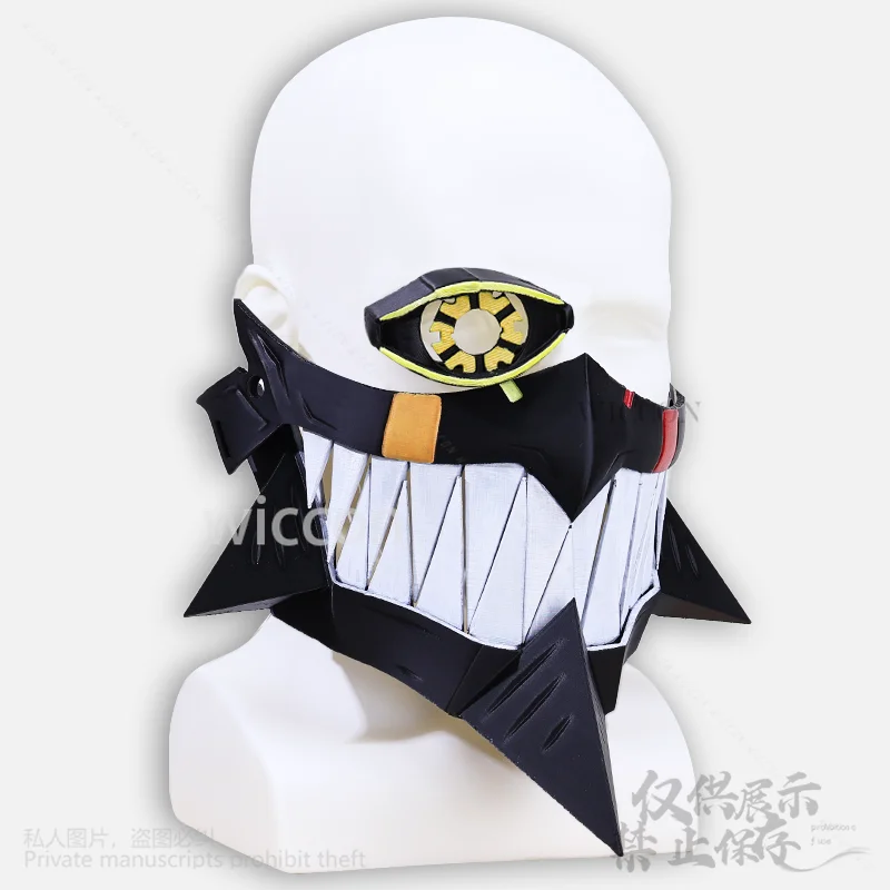 New Hot Anime 3D Mask Dandadan Cosplay Umbrella Boy Costume Horror Half Face For Man Woman Halloween Christmas Party Customized
