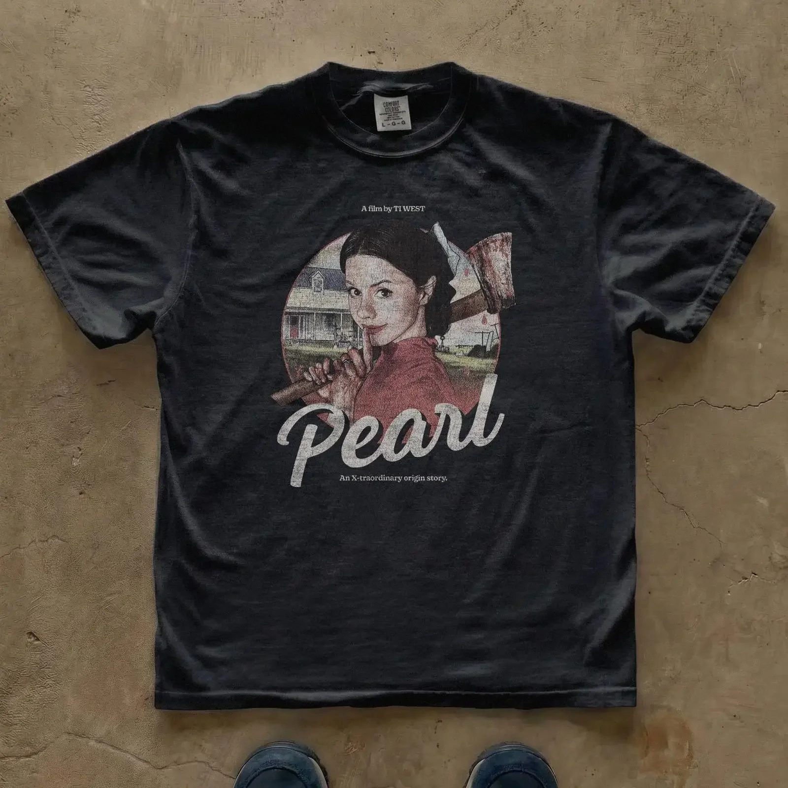 Pearl Horror T Shirt A24 Film Mia Goth Vintage Movie vintage Washed Top For Everyday Wear Casual Stylish Comfortable Breathable
