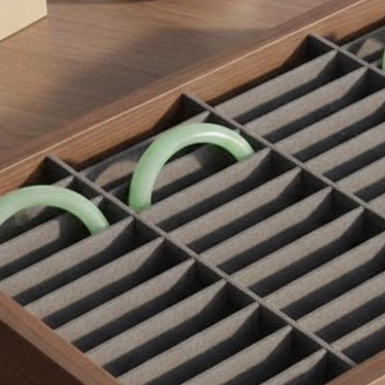Organizer Tray for Jewelry Bracelet Display Wood Grain Box 40 Slots Jewelry Packaging for Home or Business - view 3