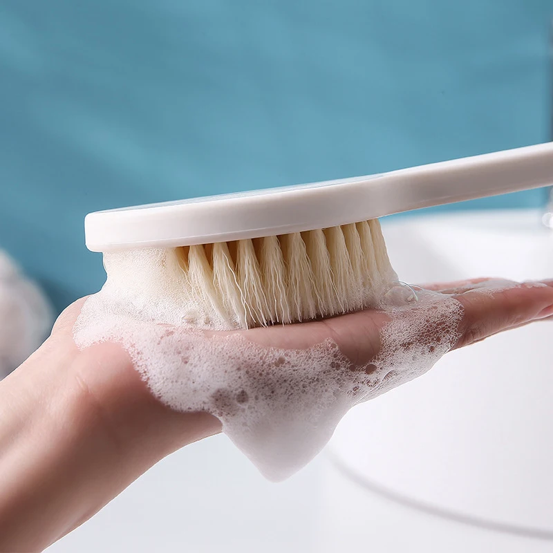 Long Handle Soft Bristle Shower Back Brush Body Exfoliating Scrubber Skin Cleansing Bath Body Care Accessory