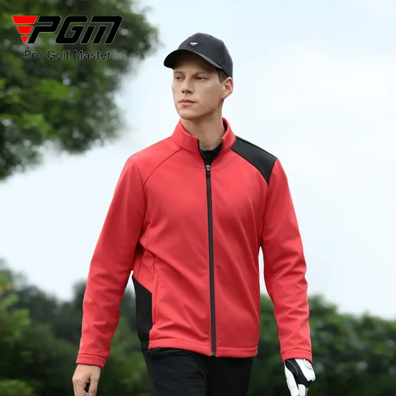 

PGM мужские куртки для гольфа осень-зима ветрозащитный теплый воротник-стойка с флисовым верхом одежда YF809