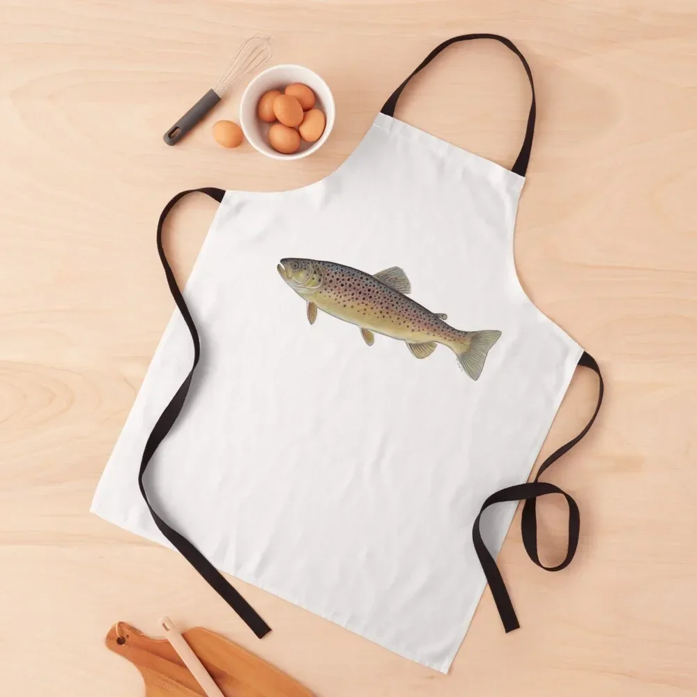 

Brown Trout (Salmo trutta) Apron kitchen gadgets men For Woman Woman Kitchen Apron