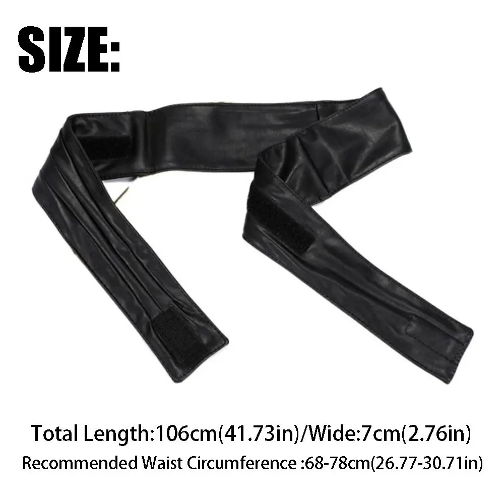 Cintura larga elastica vintage Cintura da donna elegante regolabile senza fibbia Cinture decorative per abiti in pelle PU Ragazze