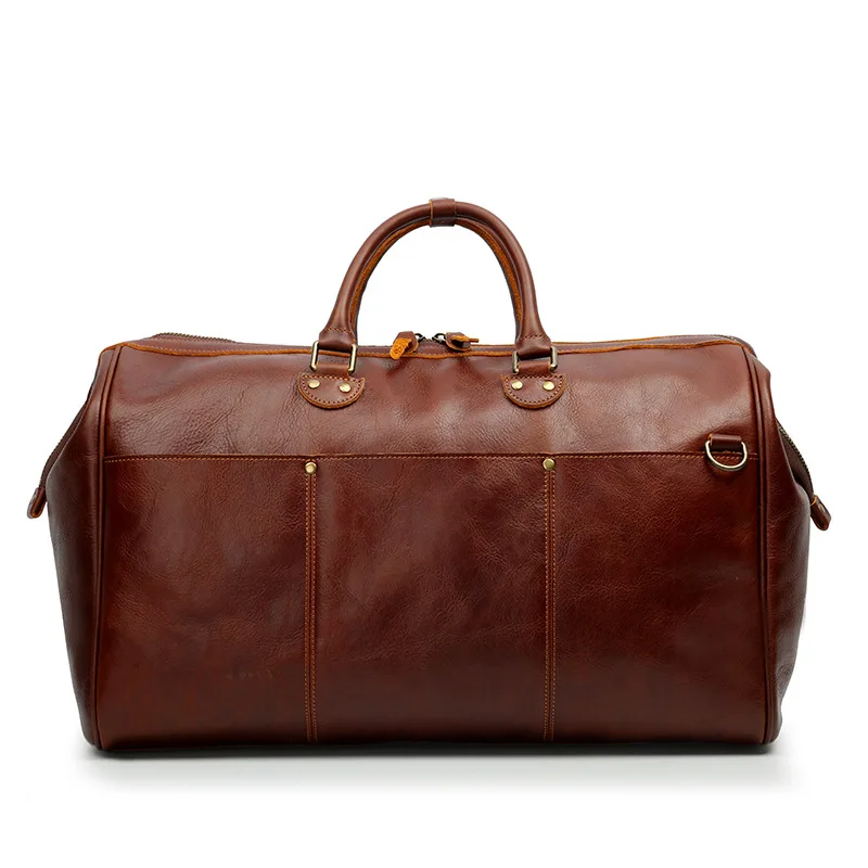 

High End Leather Travel Bag Duffle Bags Large Size Luggage Bag Genuine Leather Bag for Men Male Crazy Horse Leather Bags